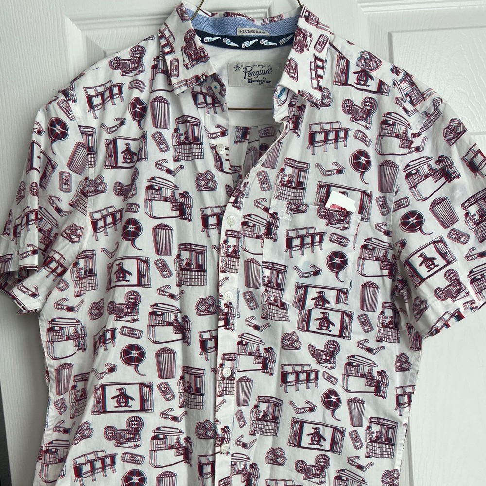 Penguin 3D Button Up